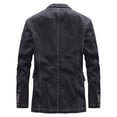 thumbnail image 5 of Chaqueta de hombre delgada, para jóvenes y de mediana edad, elegante, ajustada, para primavera y otoño, chaqueta vaquera informal de negocios., 5 of 5