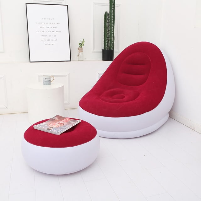Sofá inflable flocado, esférico, para sala de estar, hogar, asiento inflable, taburete de ocio, sofá inflable