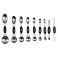 thumbnail image 1 of Measuring Spoon Set of 8 Magnetic Measuring Spoons Dual Sided Stainless Steel Measuring Spoons Stackable Nesting Tablespoon Teaspoon, Fits in Spice Jars, for Dry or Liquid Ingredients，black, 1 of 5