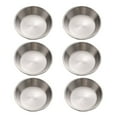 thumbnail image 1 of Plats de Sauce en Acier Inoxydable / 6 Pcs Mini Plats Individuels / Bols à Sauce Ramequin pour Pudding pour Maison Fête Restaurant, 1 of 5