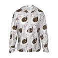 thumbnail image 1 of KLL Mignon Imprimé Cygne Hommes Femmes UPF 50+ Protection Solaire Veste à Capuche Manches Longues Pêche Randonnée Performance Chemise-Grand, 1 of 7