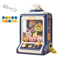 thumbnail image 4 of Dispensador de premios de dulces portátil con máquina de garra pequeña con música y luces para cumpleaños 20 muñecas azules, 4 of 9