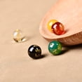 thumbnail image 4 of Ágata natural roja, amarilla, negra, verde, cristal blanco, chapada en oro, cinco elementos, cinco colores, cuentas sueltas redondas de 8-14 mm, 4 of 5