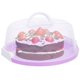 thumbnail image 1 of Portador redondo grande para pasteles, soporte multiusos para pasteles de 10", caja de almacenamiento portátil para cupcakes con asa plegable, recipiente transparente para postres, frutas, productos h, 1 of 5