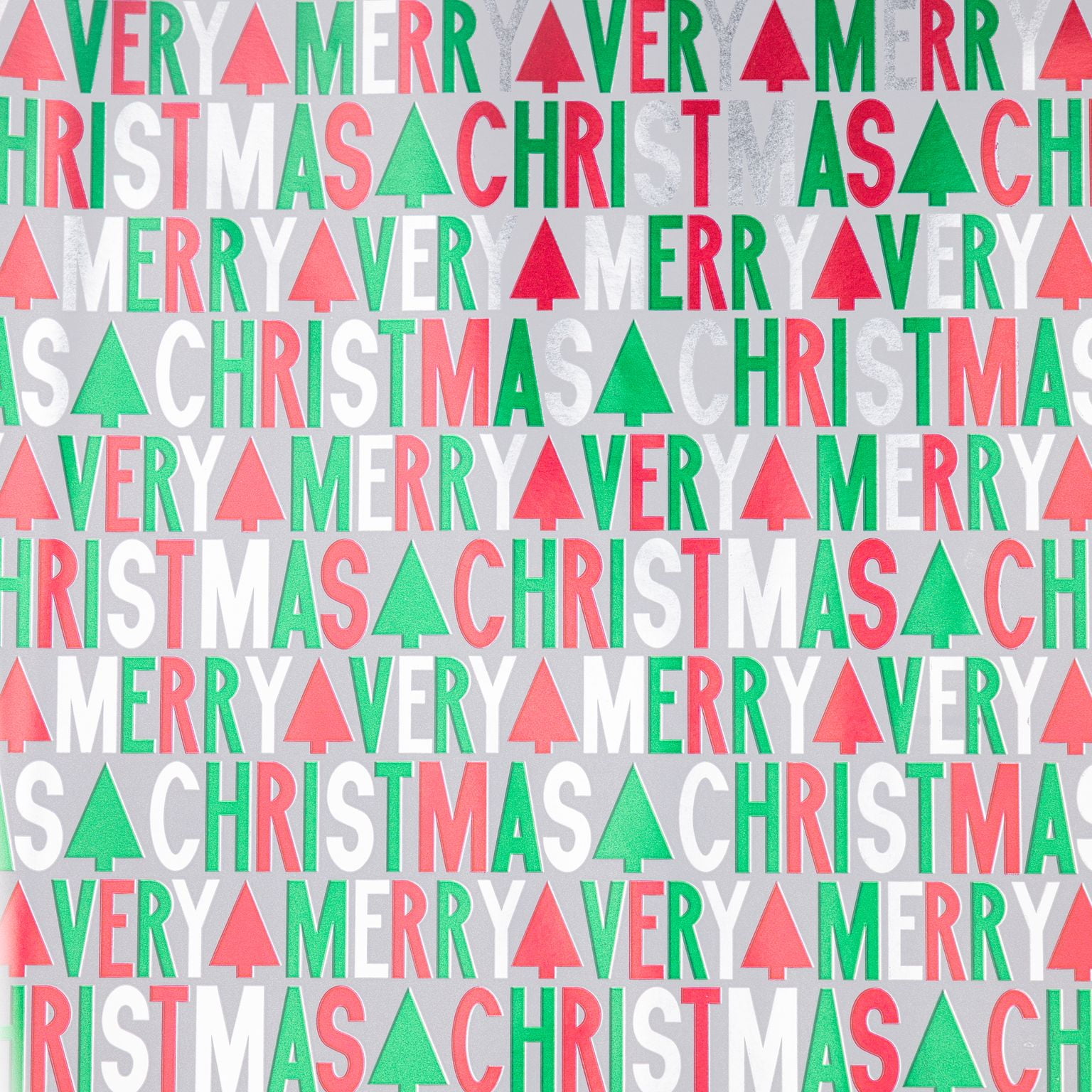 JAM Paper & Envelope Holiday Foil Xmas Wrapping Paper Set