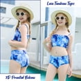 thumbnail image 3 of Aideaone Girls 3 Piece Swimsuit Set Quick Dry Bikini with Cover Up Pants Kids Bathing Suit for 6-16T Summer Beach Vacation Swimwear, 3 of 6