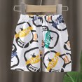 thumbnail image 2 of KPOPLK Summer Toddler Boys Shorts Boy Cotton Casual Shorts Elastic Waist Lounge Shorts with Pockets Size 12-18 Months,Yellow, 2 of 7