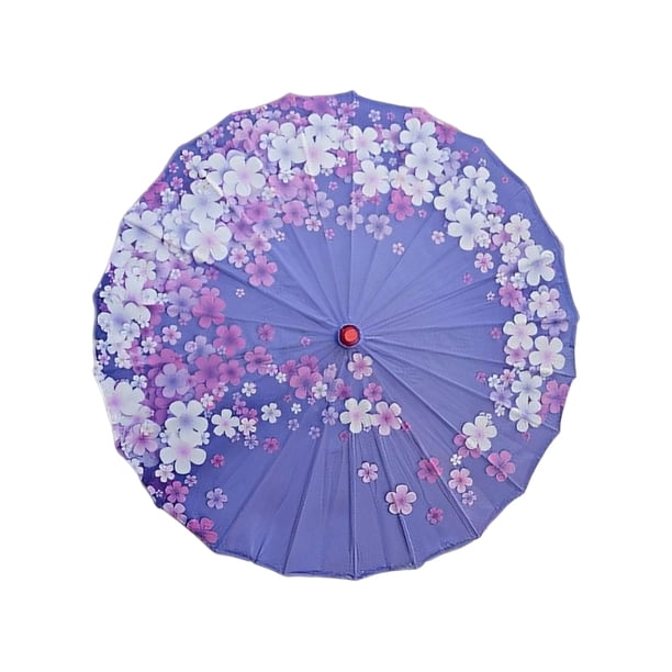 Bewildely Paraguas de tela de seda, estilo chino tradicional, papel al óleo, danza clásica femenina, sombrilla decorativa, disfraz, accesorios de Paraguas de lluvia Tipo 7 Bewildely HA073075-13