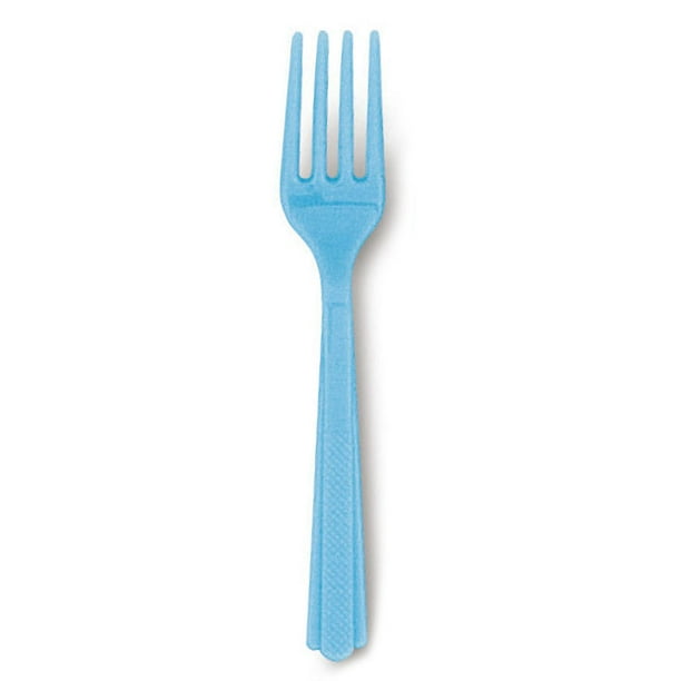 Unique Industries Plastic Forks, Light Blue, 18ct