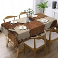thumbnail image 2 of Cowhide Rectangle Tablecloth Patchwork Cow Fur Print Table Cloth for Kitchen Dining Farm Animal Tablecloths Western Cowboy Table Cover Decor for Party Patio 60 x 84 Inch, 2 of 6
