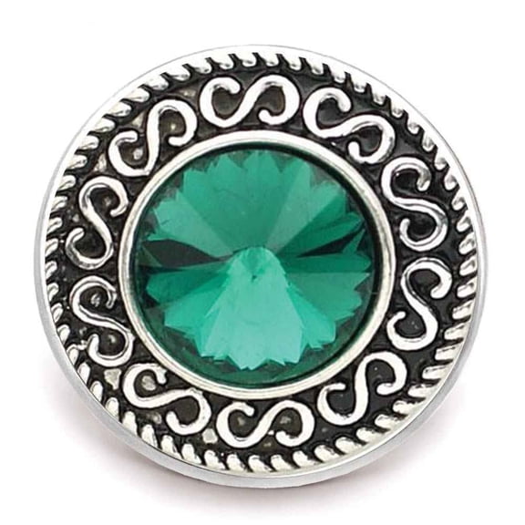 Faceted Scroll Snap Jewelry Ginger Charm Button, For Interchangeable DIY Customizable Accessories