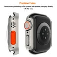 thumbnail image 4 of For Apple Watch Series 9/8/7 [45mm] Case, IC ICLOVER [Looks like Ultra Protector Case] Full Cover Snap-on Cover with Built-in Clear Glass Screen Protector for iWatch Series 7/8/9, Titanium, 4 of 8