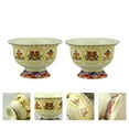 thumbnail image 2 of 2pcs Durable  Buddhist Offering Bowls Ceramic Sacrifice Accessories, 2 of 4