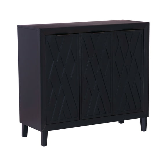 Powell Romona 3-Door Accent Cabinet, Midnight Blue
