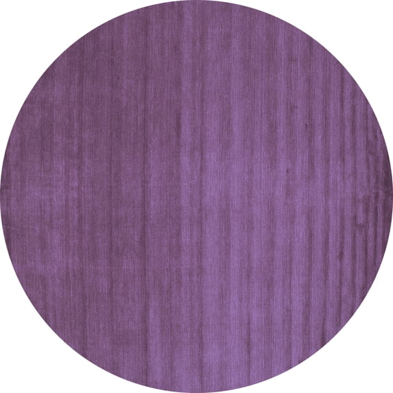 Ahgly Company Indoor Round Abstract Blue Contemporary Area Rugs, 7' Round