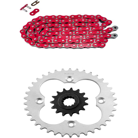 Max Motosports Red Drive Chain & Sprockets Kit For Honda TRX400EX Sportrax 400 2x4 1999-2004