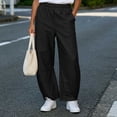 thumbnail image 6 of CYRBOKO Boys Cargo Pants 14-16, Casual Fall Winter Elastic Waist Relaxed Fit Athletic Pants Black Size, 6 of 7