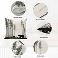 thumbnail image 5 of Decorative Throw Pillow Covers 20x20 Inch Set of 2 Retro Bears Trees Home Decor Pillow Cases for Couch, Silhouette Art Cushion Case for Living Room Bedroom Bed Car Chair, 5 of 9