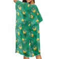 thumbnail image 2 of HELLHERO Lemon Pattern Design Long Kimono Swimsuit Cover Up Lightweight Polyester Breathable Bathing Suit Cover Up, 2 of 4