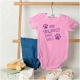 thumbnail image 4 of Siblings Have Tails Adorable Pet Owner Romper Boys or Girls Infant Baby Brisco Brands 6M, 4 of 6