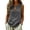 Dark Gray, variant on Womens Crew Neck Keyhole Cutout Sleeveless Textured Tops Solid Casual Summer Clothing