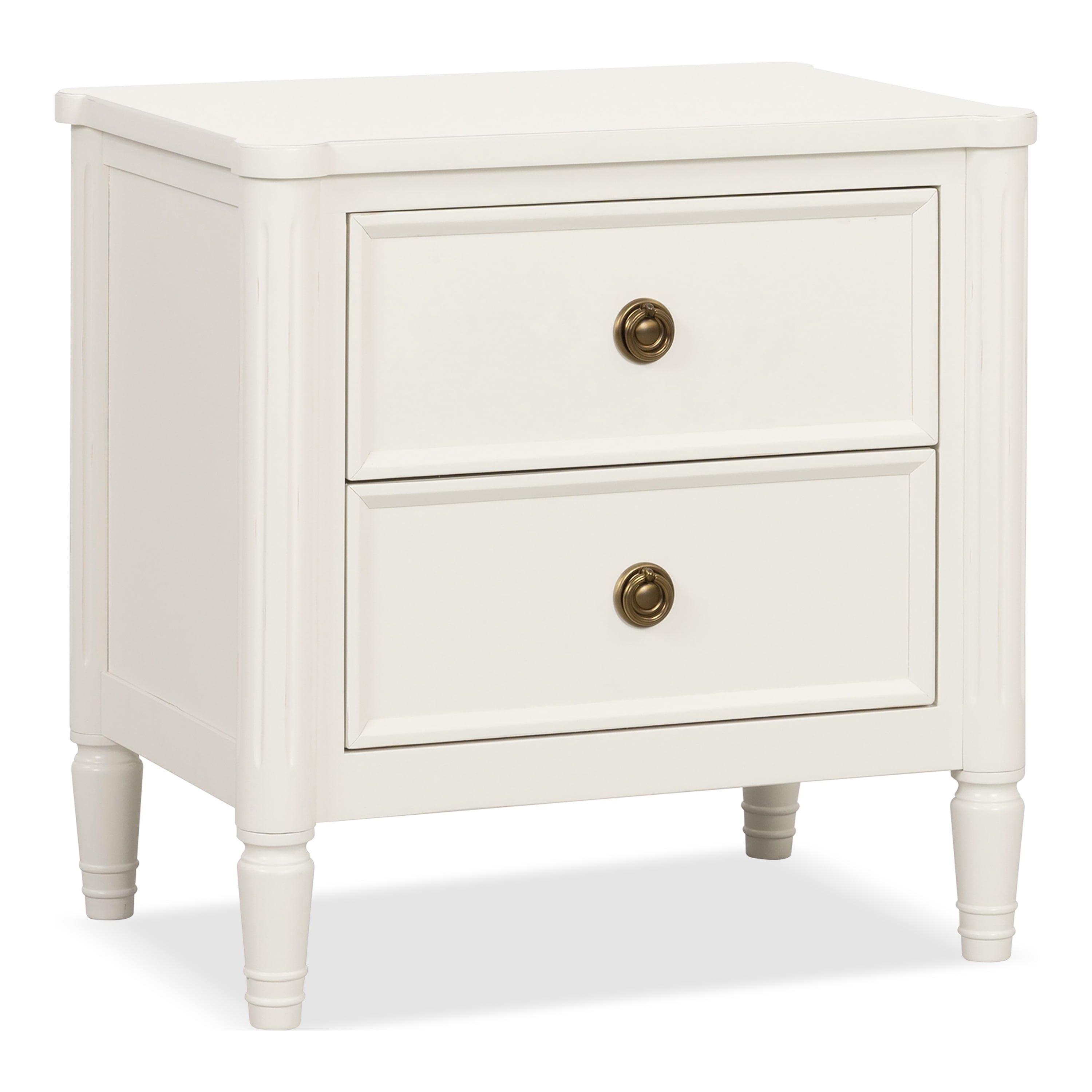 Furniture of America Maui Modern French 2-Drawer Adult Nightstand, White