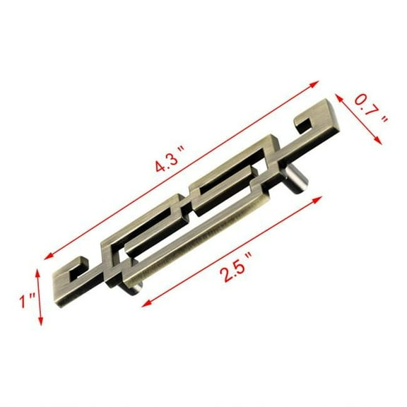 HW386AB Steffi Pewter Cabinet Pull, 2.5 in. Center to Center, Antique Brass - Pack of 5