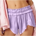 thumbnail image 2 of Taqqpue Women Pajama Shorts Silk Satin Pj Bottom Button Elastic Waist Boxer Shorts Lightweight Soft Comfy Bottoms Lounge Sleep Shorts, 2 of 2