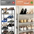 thumbnail image 6 of 6 Tier Shoe Rack, Shoe Organizer Storage for 24-30 Pairs Shoe and Boot, Long Shoe Shelf with Hook and Side Pocket Free Standing Tall Shoe Rack Organizer for Closet, Entryway, Dorm, 6 of 16