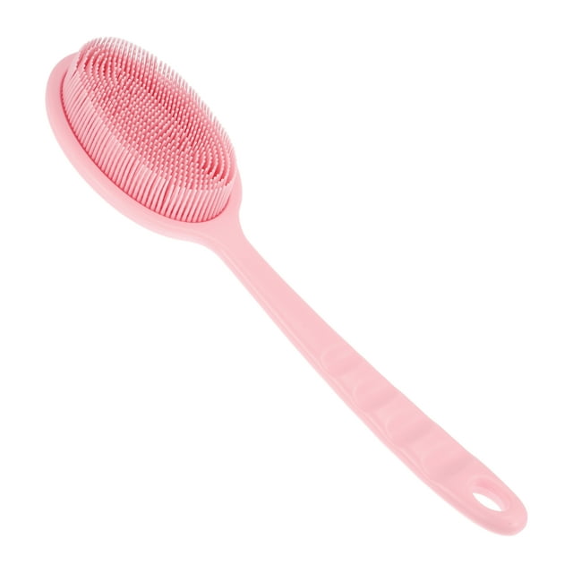 Ofertas Únicas 1 Pc Cepillo de Baño con Mango Largo Esponja para la Ducha 13.39" de Largo Rosa