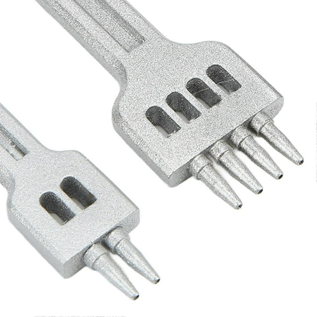 Leather Prong 2 Teeth 4 Teeth 6 Teeth Zinc Alloy White Fine Shine Large Orifice Discharge Mirror Finish Stitching Prong4mm