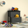 thumbnail image 6 of TKOOFN 2 Chest Drawers Dresser, Wood Top Organizer Unit Fabric Drresser for Bedroom, Closets, Dorm Room, Living Room, 6 of 8