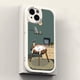 thumbnail image 3 of Funda de teléfono a prueba de golpes para iPhone, carcasa de gato perezoso blanco y naranja para iPhone 14, 13, 12, 11 Pro Max, Mini, X, XS, XR, 7, 8 Plus, SE, 3 of 4