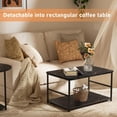 thumbnail image 7 of Modern Black Coffee Table with Storage - Faux Marble Top & Metal Frame, 7 of 7