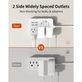 thumbnail image 3 of Regleta DEPOW con 6 tomas de corriente AC y 4 puertos USB-A, blanca, 3 of 8
