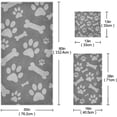 thumbnail image 2 of Coolnut Gray Paws Bath Towels Soft Absorbent Bath Towels Bath Towel Set of 3 for Home Hotel Bathroom Decor, 2 of 6