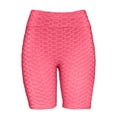 thumbnail image 5 of Women's Sexy Capri-Length Yoga Leggings – Bubble-Texture Butt-Lifting Fitness Pants for Pilates, Stretching & Studio Workouts,Pink M, 5 of 5