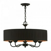 5 Light Pendant in Transitional Style-14 inches Tall and 23 inches Wide-Black Finish Bailey Street Home 218-Bel-4615513