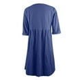 thumbnail image 3 of Robe d'Été Décontractée pour Femmes à Manches Trois Quarts 3/4, Col en V, à Imprimé, 3 of 5