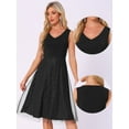 thumbnail image 2 of DARING DIVA Sequin Lace V Neck Wedding Guest Dress XS Black, 2 of 6