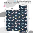 thumbnail image 5 of Unicorn and Star Black Pattern Teens Toddler Nap Mat with Pillow, Sleeping Mat Bag for Preschool Daycare 60"x20", 5 of 6
