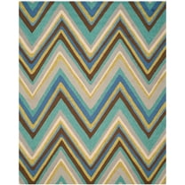SAFAVIEH Four Seasons Carolus Geometric Area Rug, Blue/Multi, 5' x 7'