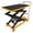 330 lbs- Lifting height 50 inches-Yellow Black, variant on Hydraulic Lift Table Cart,Lift Table With Lifting Height,Manual Double Scissor Lift Table,Hydraulic Scissor Cart Table Lift For Material Handling Transportation With Locking Wheel