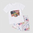 thumbnail image 5 of Toddler Girl Clothes for Independence Day Girls 4 Of July Outfit Set Print Short Sleeve T-Shirt and Shorts Set, 5 of 6