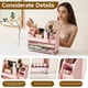 thumbnail image 3 of Organizador de maquillaje UFORU con 2 cajones grandes, color rosa, 3 of 8
