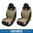 thumbnail image 6 of Unique Bargains 4Pcs Universal Washable Butterfly Car Seat Covers Kit Beige, 6 of 7