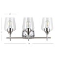 thumbnail image 4 of Safavieh Eagan 11 in. H Three Light Wine Glass Wall Sconce, Nickel, 4 of 5