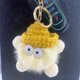 thumbnail image 2 of Llavero con colgante de bola de carbón pequeña de piel de visón y conejo, gafas de sol con forma de monstruo y bolso bonito, 2 of 5
