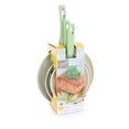thumbnail image 3 of Gibson Home Pastel 3 Piece Aluminum Nonstick Ceramic Frying Pan Set in Mint, 3 of 4