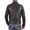 thumbnail image 2 of Men Leather Jacket Slim Fit Biker Motorcycle Genuine Lambskin Jacket A114, 2 of 3